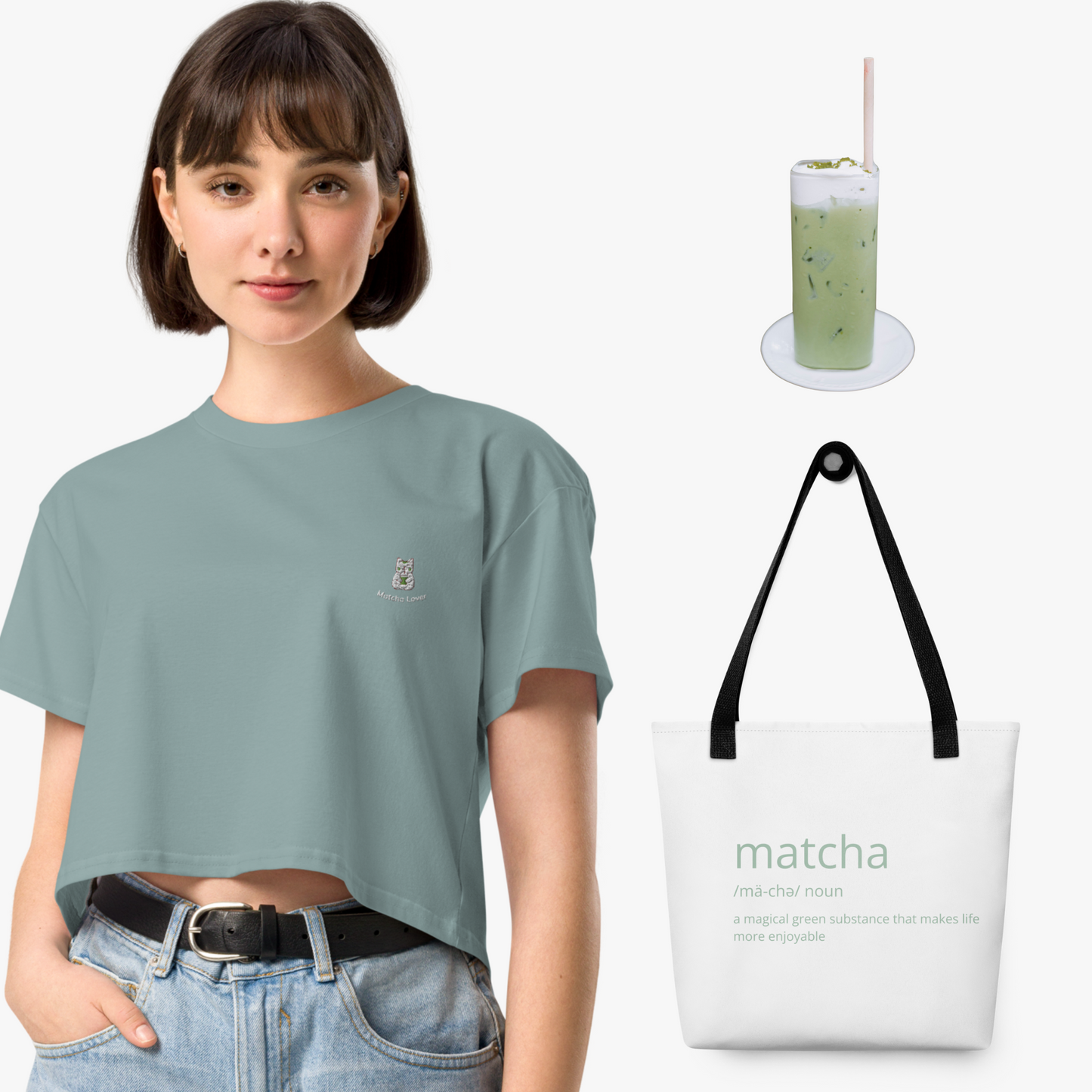 Matcha Essentials Bundle - Definition Tote & Crop Top