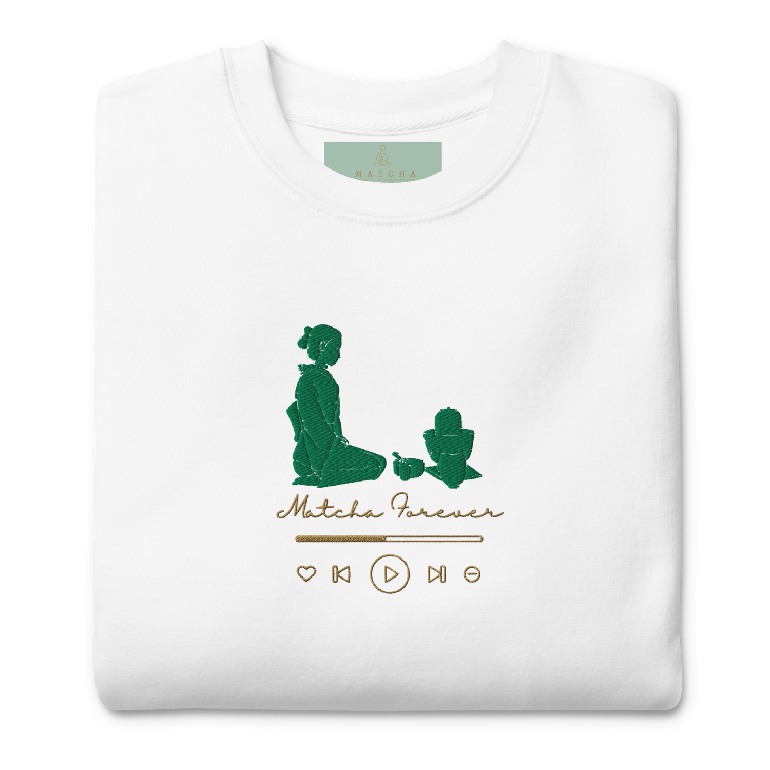 Embroidered Matcha Sweatshirts
